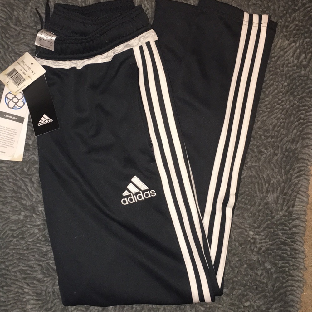 NWT - ADIDAS BOYS SOCCER PANTS- TAPERED LEG
